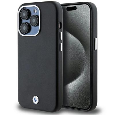 BMW Signature Wrapped Metal MagSafe Hülle für iPhone 14 Pro – Schwarz