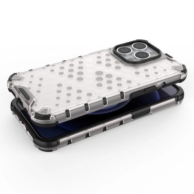 4. Honeycomb Handyhülle Schutzhülle mit TPU Rahmen für iPhone 13 Pro grün
