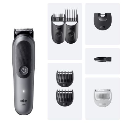 2. Braun 7-in-1 Pflegeset | Series 5 All-in-One Set AIO5520 | Kabellos | 14 Längeneinstellungen | Schwarz
