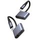 7. Joyroom SY-L01 Lightning zu Lightning / 3,5-mm-Miniklinken-DAC-Adapter 2in1 – Schwarz