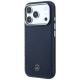 2. Mercedes Leder-Halbhülle in Holzoptik mit MagSafe-Funktion für iPhone 17 Pro – Marineblau