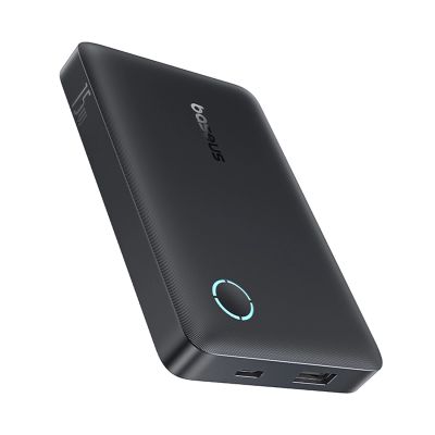 6. Baseus EnerFill FP11 Powerbank 10000mAh 15W (mit schwarzem Simple USB-C - USB-C 20V/3A 30cm Kabel) - schwarz