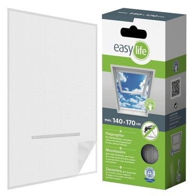 21. Moskitonetz für Fenster und Dach, 140 x 170 mm, weißes Polyester + Klettband