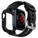 2. Spigen Rugged Armor Pro Hülle mit Armband für Apple Watch 4/5/6/7/8/SE (44/45 mm) – Schwarz
