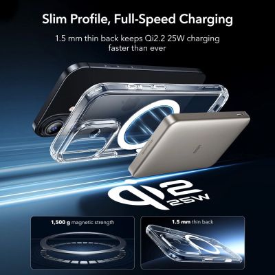 6. ESR Classic Hybrid MagSafe + Panzerglas-Set für iPhone 17 - Klar