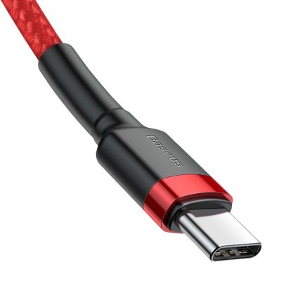 5. Baseus CATKLF-G09 USB-C – USB-C PD QC-Kabel 60 W 3 A 480 Mbit/s 1 m – rot