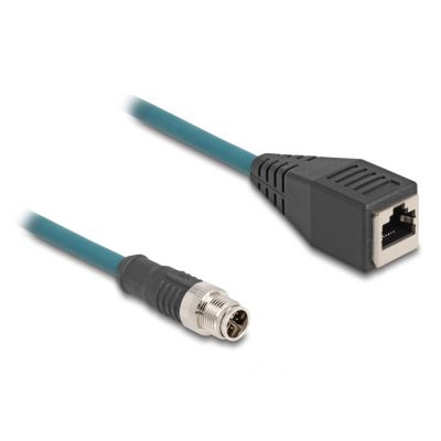 2. DeLOCK M12 X-codiertes 8-poliges Stecker-auf-RJ45-Buchsen-Adapterkabel, 50 cm lang