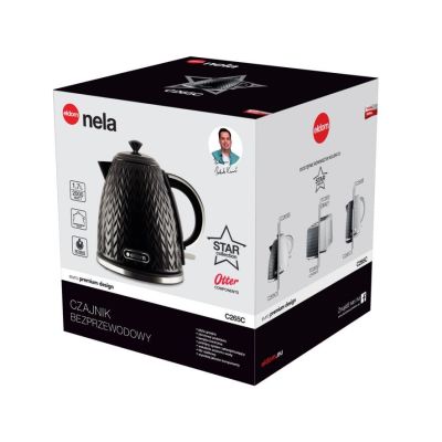 7. ELDOM NELA Wasserkocher, Fassungsvermögen 1,7 l, Leistung 2000 W, Schwarz C26