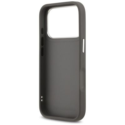 7. Karl Lagerfeld FW Grained Karl & Choupette Heads Pins & Logo iPhone 17 Pro Hülle - Grau