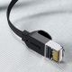 12. Baseus High Speed ​​flaches Ethernet CAT6 RJ45 Netzwerkkabel 1 m – schwarz