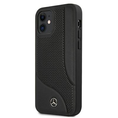 2. Mercedes Leder Perforated Area Case für iPhone 12 mini - Schwarz