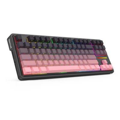 9. REDRAGON K728SP-RGB-PRO Antonium Pro Tastatur USB + RF Wireless + Bluetooth Schwarz, Pink