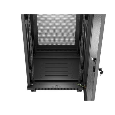 9. Stand-Rack-Schrank 19" 37U 600x600 schwarze perforierte Tür LCD LANBERG (flach verpackt)