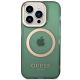 3. Guess GUHMP14LHTCMA iPhone 14 Pro 6,1" grün/khaki Hartschale Gold Outline Translucent MagSafe