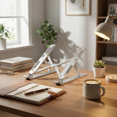 11. Wozinsky WDCX-X8S Faltbarer, verstellbarer Laptopständer – Silber