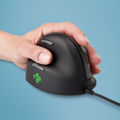 14. Ergonomische R-Go HE USB-Maus für Linkshänder, Schwarz/Silber