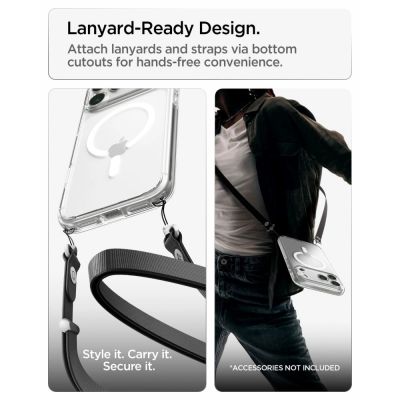 13. Spigen Ultra Hybrid MagSafe Hülle für iPhone 18 Pro Max / 17 Pro Max – Transparent und Weiß