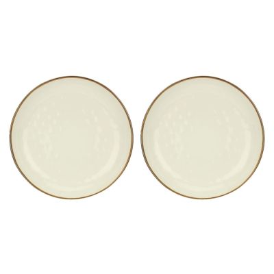 Set aus 2 runden Concerto Avorio Schalen – Elfenbein, 30 cm