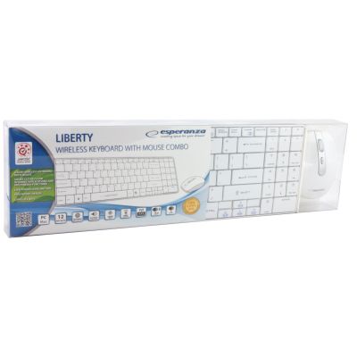 5. Esperanza EK122W Tastatur- und Mausset (USB 2.0; weiß; Laser)