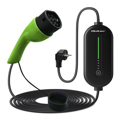 13. Mobiles Ladegerät für Elektroautos (EV) mit 2-in-1-Ladegerät Typ 2, 3,5 kW, 230 V, LCD, LED, 5 m Kabel