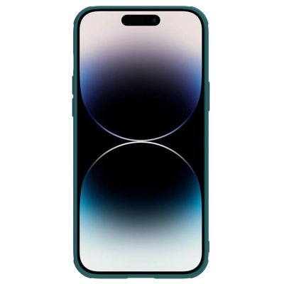 2. Nillkin CamShield Leather S Case iPhone 14 Pro Max Hülle mit Kameraabdeckung grün