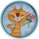Kinderwanduhr 22,5 cm Katze