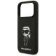 6. Karl Lagerfeld Silikonhülle mit Karl-Skizze und Logo (MagSafe) für iPhone 17 Pro – Schwarz