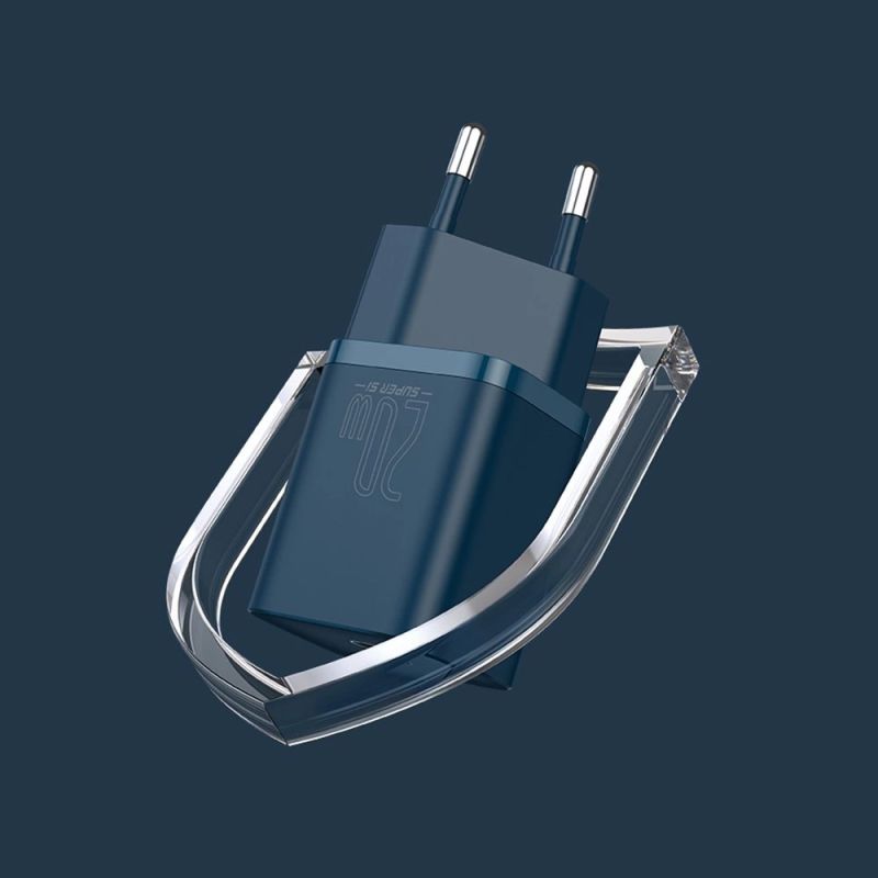 14. Baseus Super Si 1C Schnellladegerät USB Type C 20W Power Delivery + USB Type C - Lightning Kabel 1m blau (TZCCSUP-B03)