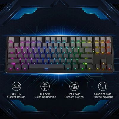 6. REDRAGON K707SP-RGB-PRO StarBlade Tastatur USB + RF Wireless + Bluetooth Schwarz