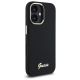 4. Guess Silikonhülle mit Metalllogo und Rahmen für iPhone 16 Plus – Schwarz