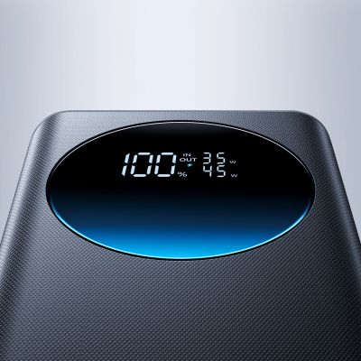 10. Joyroom JR-PBF02 Pro 20000 mAh 45W Powerbank mit Digitalanzeige, 2x USB-A, 2x USB-C – Schwarz