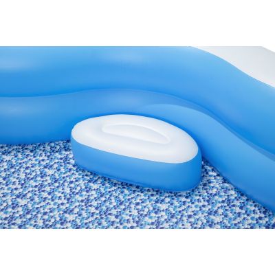 20. Bestway 54409 Aufstellpool, aufblasbarer Pool, oval, blau-weiß