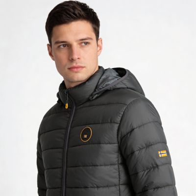 5. Geographical Norway Herrenjacke AMIGOMAP LONG HOOD DB DGREY MEN 233 DARK GRAY (WZ5086H/GN-GRIS FONCÉ)