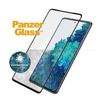 2. PanzerGlass E2E Mikrofrakturiertes antibakterielles Glas auf dem Samsung Galaxy S20 FE – mit schwarzem Rahmen
