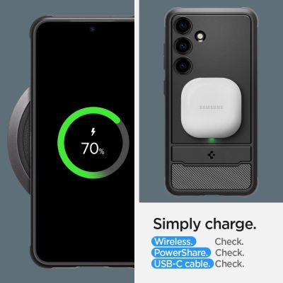 15. Spigen Rugged Armor Hülle für Samsung Galaxy S24 – mattschwarz