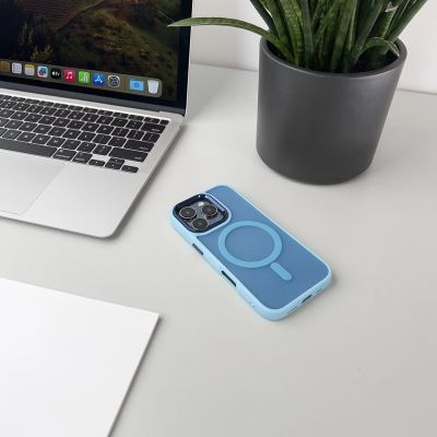 7. Wozinsky Fashion Case mit MagSafe für Samsung Galaxy S24 FE - Blau