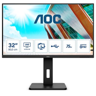 AOC P2 U32P2 Computermonitor 80 cm (31,5") 3840 x 2160 px 4K Ultra HD LED Schwarz