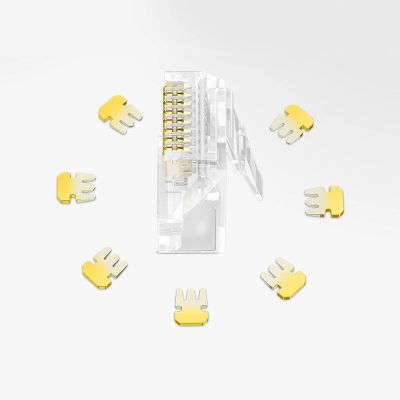 4. Ugreen 100x Stecker Stecker Kupplung Ende RJ45 8P8C Cat 6 transparent (60558)