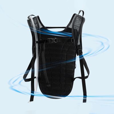 3. Rockbros H32 Trinkrucksack mit 2-Liter-Wasserreservoir für Radfahren und Laufen – Schwarz