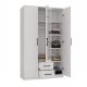 4. ROMANA KLEIDERSCHRANK 120X205 WEISS MIT SPIEGEL