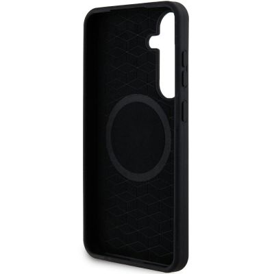 7. BMW M Silikon bedruckter Ring MagSafe Hülle für Samsung Galaxy S24+ - schwarz