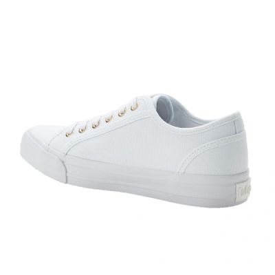 3. Lee Cooper Damen-Sportschuhe, stylische weiße Sneaker aus Stoff