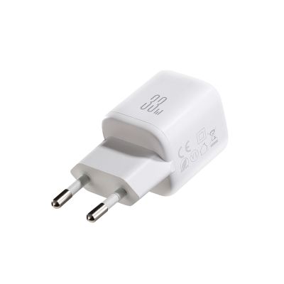 Joyroom JR-TG7 33W USB-A + USB-C Wandladegerät mit 60W USB-C auf USB-C 1m Kabel - Weiß