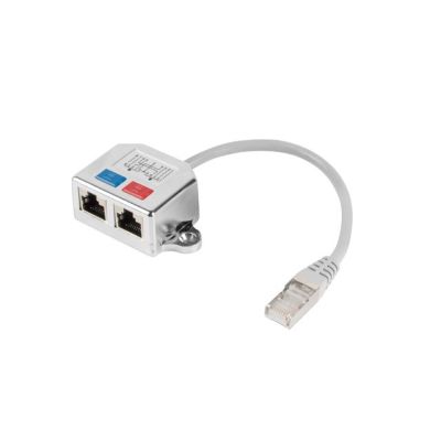 2. Lanberg AD-0026-S Adapter (RJ45 M - 2 x RJ45 F; graue Farbe)