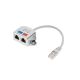 2. Lanberg AD-0026-S Adapter (RJ45 M - 2 x RJ45 F; graue Farbe)