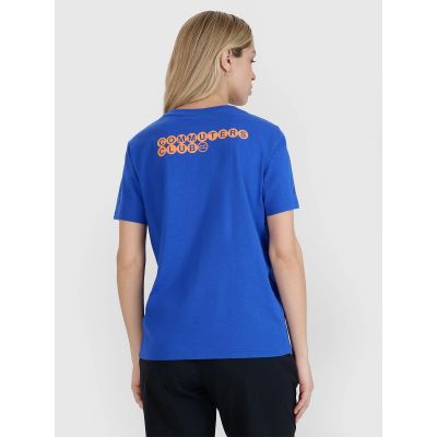 4. Übergroßes bedrucktes Damen-T-Shirt 4F 4FWSS25TTSHF2238-36S