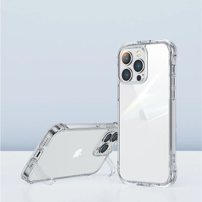 2. Joyroom Defender Series Case Cover für iPhone 14 Plus Armored Hook Cover Stand Clear (JR-14H3)