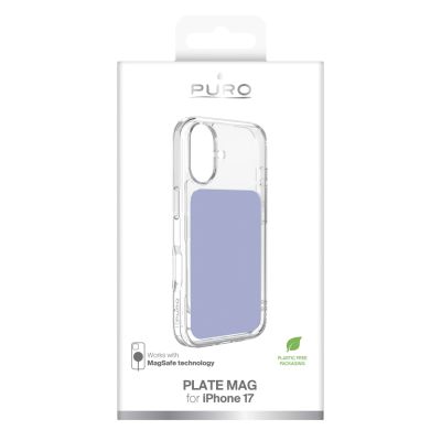 2. Puro Plate Mag Case für iPhone 17, kompatibel mit MagSafe – Lila