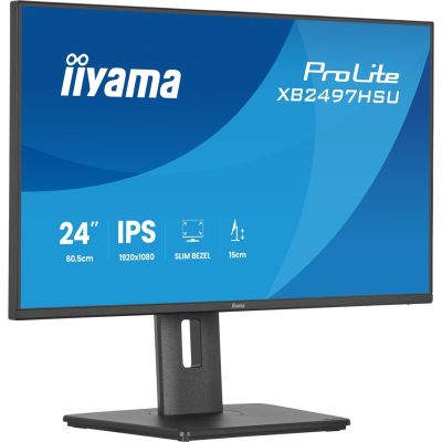 5. iiyama ProLite XB2497HSU-B1 Computermonitor 60,5 cm (23,8") 1920 x 1080 px Full HD LED Schwarz