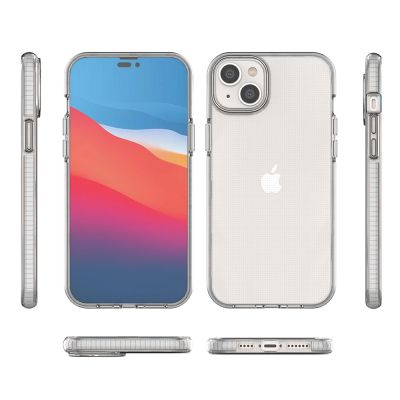 2. Spring Case Hülle für iPhone 14 Plus Silikonhülle mit Rahmen hellrosa